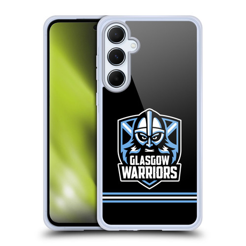 Glasgow Warriors Logo Stripes Black Soft Gel Case for Samsung Galaxy A55 5G