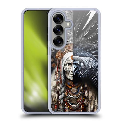 Shambhala Light Visionary Art Celestial Graphics Ravens-Face Soft Gel Case for Samsung Galaxy S25 & MagSafe