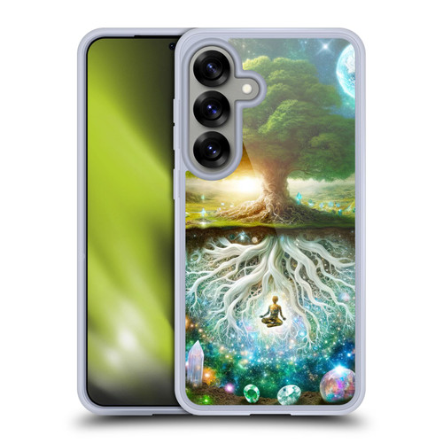 Shambhala Light Visionary Art Celestial Graphics Tree Of Life Soft Gel Case for Samsung Galaxy S25 & MagSafe