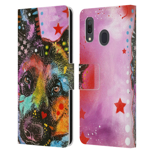 Dean Russo Dogs German Shepherd Leather Book Wallet Case Cover For Samsung Galaxy A33 5G (2022)