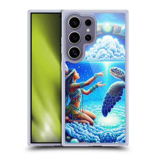 Shambhala Light Visionary Art Celestial Graphics Terrapin Traveler Soft Gel Case for Samsung Galaxy S25 Ultra & MagSafe