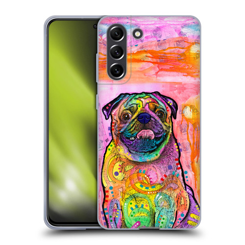 Dean Russo Dogs 3 Pug Soft Gel Case for Samsung Galaxy S21 FE 5G