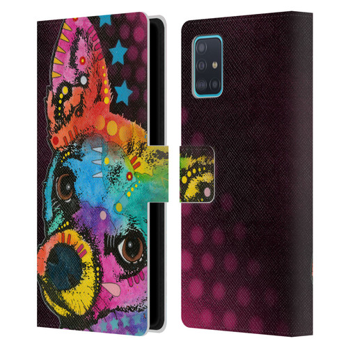 Dean Russo Dogs Pop Chihuahua Leather Book Wallet Case Cover For Samsung Galaxy A51 (2019)