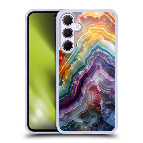 Haroulita Agates Stripes Soft Gel Case for Samsung Galaxy A35 5G