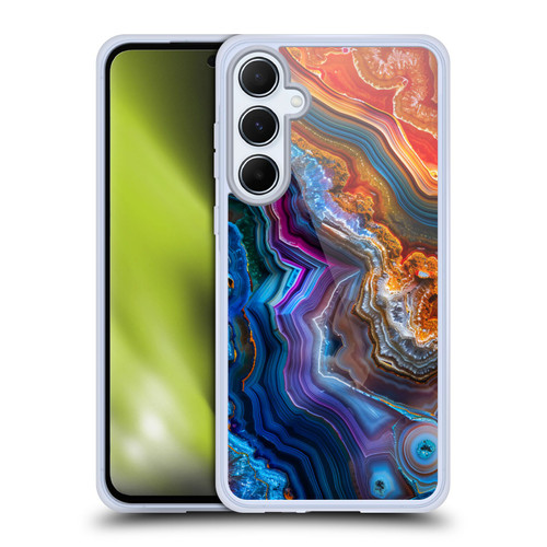 Haroulita Agates Multicolor Soft Gel Case for Samsung Galaxy A55 5G