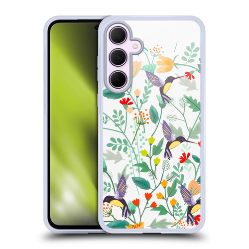 Haroulita Birds And Flowers Hummingbirds Soft Gel Case for Samsung Galaxy A35 5G