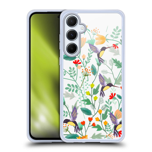 Haroulita Birds And Flowers Hummingbirds Soft Gel Case for Samsung Galaxy A55 5G