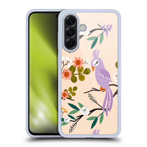 Haroulita Birds And Flowers Lavender Soft Gel Case for Samsung Galaxy A56 5G