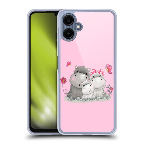 Haroulita Forest Hippo Family Soft Gel Case for Samsung Galaxy A06 4G / 5G