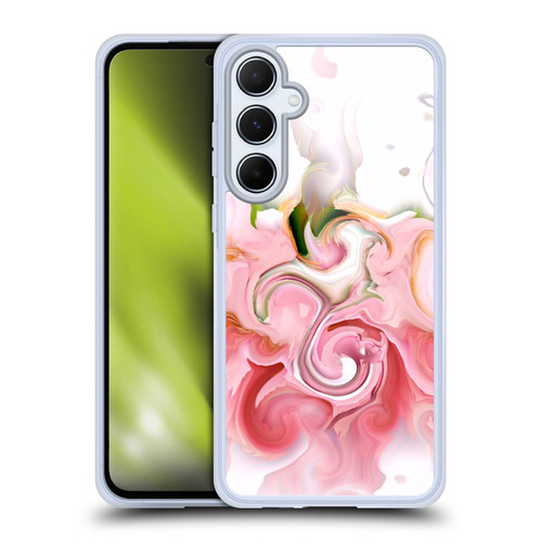 Haroulita Liquid Marble Blush Soft Gel Case for Samsung Galaxy A55 5G