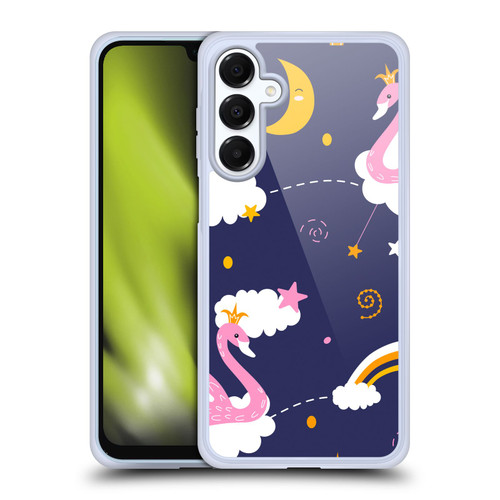 Haroulita Forest Flamingo Night Soft Gel Case for Samsung Galaxy A16 5G & MagSafe