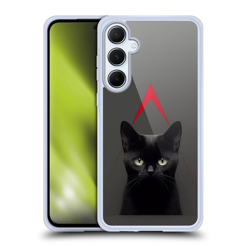 Haroulita Mix Art Animals Black Cat Soft Gel Case for Samsung Galaxy A55 5G