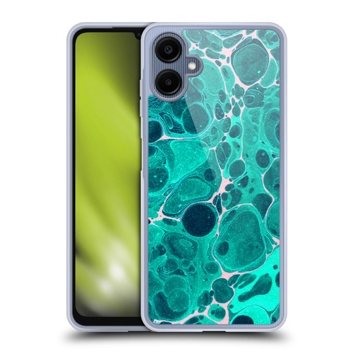 Haroulita Marble Teal Bubbles Soft Gel Case for Samsung Galaxy A06 4G / 5G