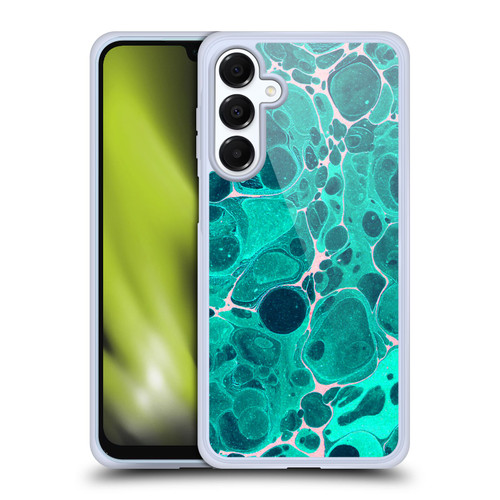 Haroulita Marble Teal Bubbles Soft Gel Case for Samsung Galaxy A16 5G & MagSafe
