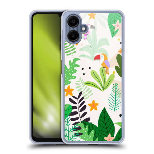 Haroulita Leaves 2 Leaves And Parrots Soft Gel Case for Samsung Galaxy A06 4G / 5G