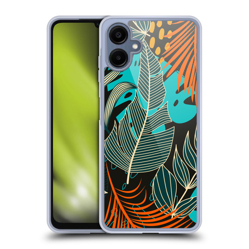 Haroulita Leaves 2 Orange Soft Gel Case for Samsung Galaxy A06 4G / 5G