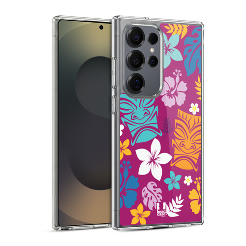 Head Case Designs Hawaiian Patterns Tiki Soft Gel Case for Samsung Galaxy S25 Ultra & MagSafe
