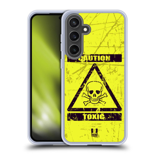 Head Case Designs Hazard Symbols Toxic Soft Gel Case for Samsung Galaxy S24 FE & MagSafe