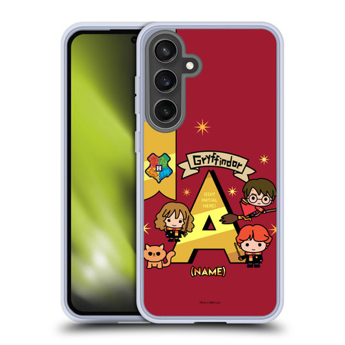 Custom Customised Personalised Harry Potter Deathly Hallows L Name Gryffindor Soft Gel Case for Samsung Galaxy S24 FE