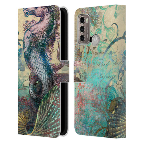 Aimee Stewart Fantasy The Seahorse Leather Book Wallet Case Cover For Motorola Moto G60 / Moto G40 Fusion