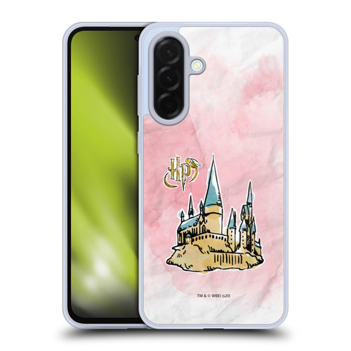 Harry Potter Deathly Hallows XVII Logo And Castle Soft Gel Case for Samsung Galaxy A36 5G