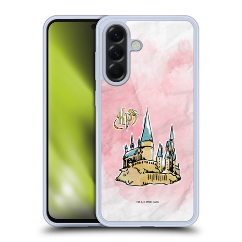 Harry Potter Deathly Hallows XVII Logo And Castle Soft Gel Case for Samsung Galaxy A56 5G