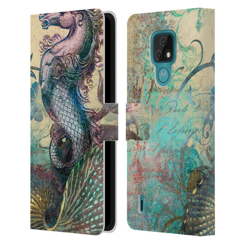 Aimee Stewart Fantasy The Seahorse Leather Book Wallet Case Cover For Motorola Moto E7