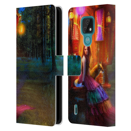 Aimee Stewart Fantasy Wanderlust Leather Book Wallet Case Cover For Motorola Moto E7