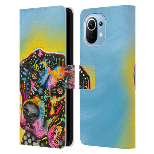 Dean Russo Dogs Labrador Leather Book Wallet Case Cover For Xiaomi Mi 11