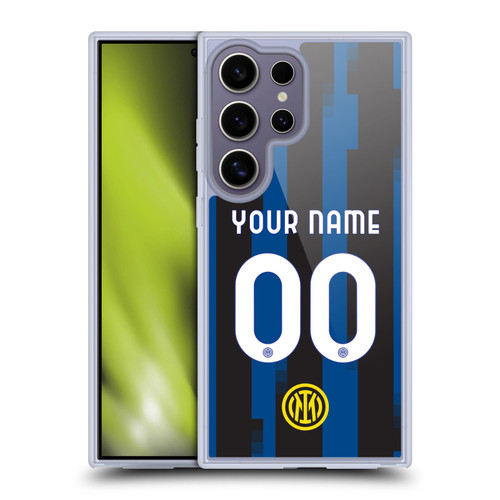 Custom Customised Personalised Inter Milan 2023/24 Kit Home Soft Gel Case for Samsung Galaxy S25 Ultra