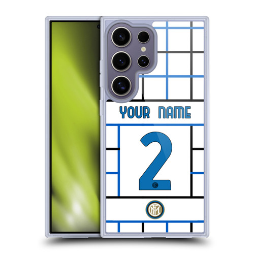Custom Customised Personalised Inter Milan 2020/21 Crest Kit Away Soft Gel Case for Samsung Galaxy S25 Ultra