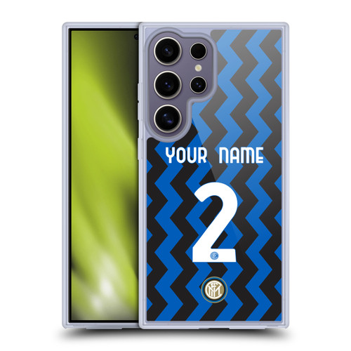 Custom Customised Personalised Inter Milan 2020/21 Crest Kit Home Soft Gel Case for Samsung Galaxy S25 Ultra