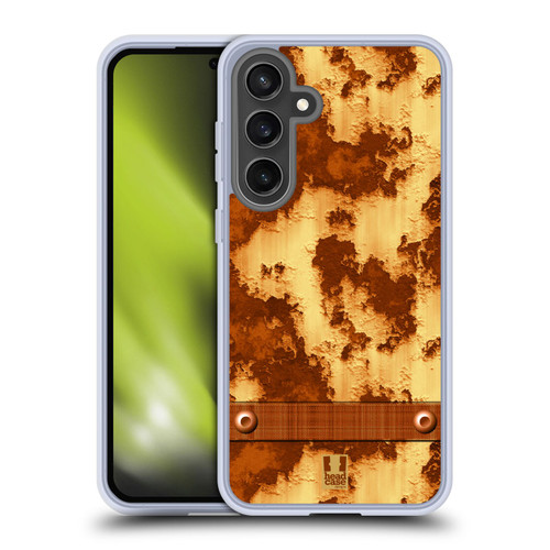 Head Case Designs Industrial Textures Rusty Metal Soft Gel Case for Samsung Galaxy S24 FE & MagSafe