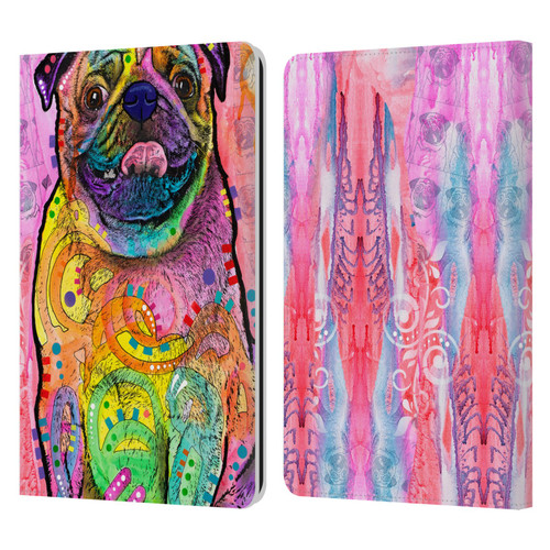 Dean Russo Dogs 3 Pug Leather Book Wallet Case Cover For Amazon Kindle Paperwhite 1 / 2 / 3