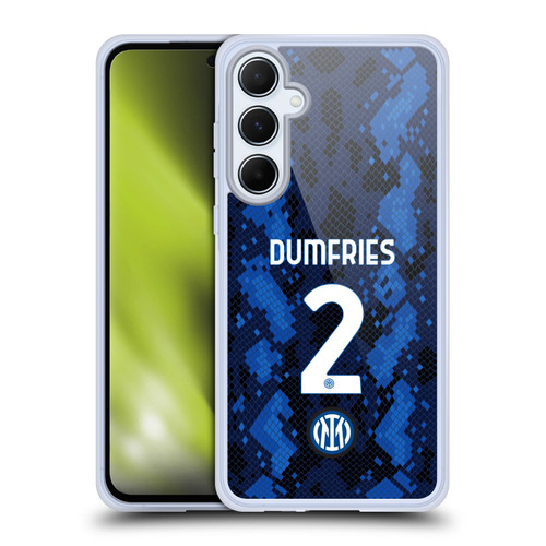Fc Internazionale Milano 2021/22 Players Home Kit Denzel Dumfries Soft Gel Case for Samsung Galaxy A55 5G