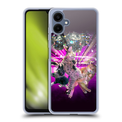 Random Galaxy Animals Disco Dancing Cat Soft Gel Case for Samsung Galaxy A06 4G / 5G