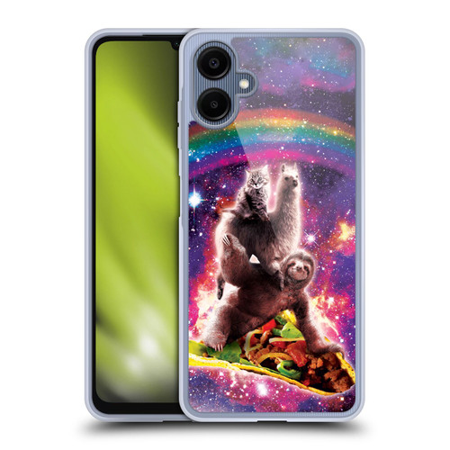 Random Galaxy Animals Space Cat Llama Sloth On Taco Soft Gel Case for Samsung Galaxy A06 4G / 5G