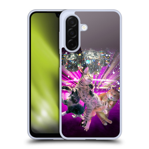 Random Galaxy Animals Disco Dancing Cat Soft Gel Case for Samsung Galaxy A26 5G