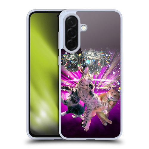 Random Galaxy Animals Disco Dancing Cat Soft Gel Case for Samsung Galaxy A36 5G
