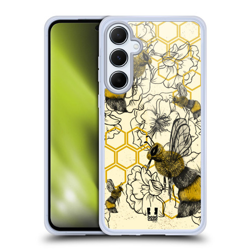 Head Case Designs Insect Prints Bees Soft Gel Case for Samsung Galaxy A55 5G