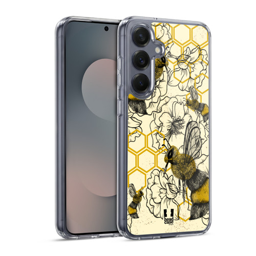 Head Case Designs Insect Prints Bees Soft Gel Case for Samsung Galaxy S25 & MagSafe