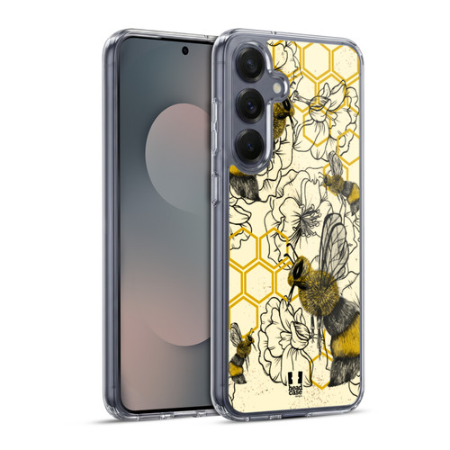 Head Case Designs Insect Prints Bees Soft Gel Case for Samsung Galaxy S25+ & MagSafe