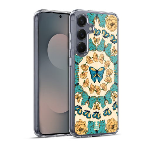 Head Case Designs Insect Prints Butterflies Soft Gel Case for Samsung Galaxy S25+ & MagSafe