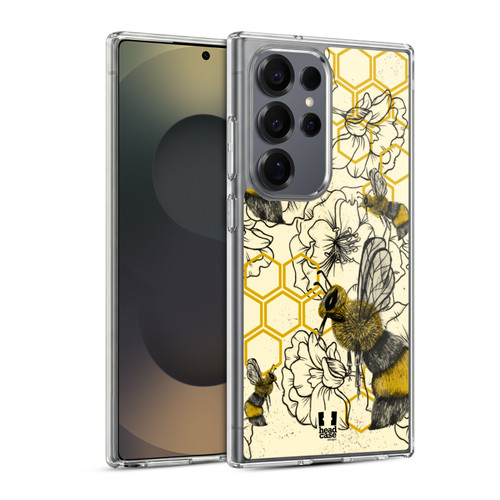 Head Case Designs Insect Prints Bees Soft Gel Case for Samsung Galaxy S25 Ultra & MagSafe