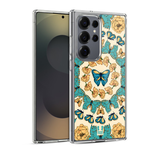 Head Case Designs Insect Prints Butterflies Soft Gel Case for Samsung Galaxy S25 Ultra & MagSafe