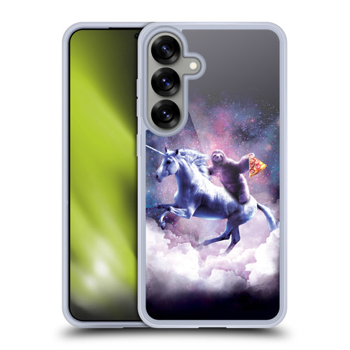 Random Galaxy Space Unicorn Ride Pizza Sloth Soft Gel Case for Samsung Galaxy S25+ & MagSafe