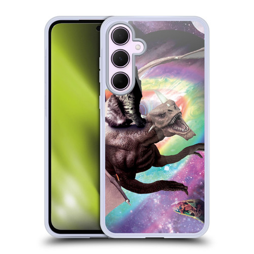Random Galaxy Space Cat Galaxy Dragon Soft Gel Case for Samsung Galaxy A35 5G