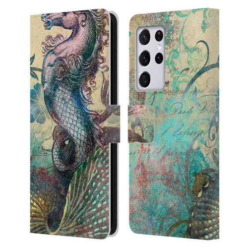 Aimee Stewart Fantasy The Seahorse Leather Book Wallet Case Cover For Samsung Galaxy S21 Ultra 5G