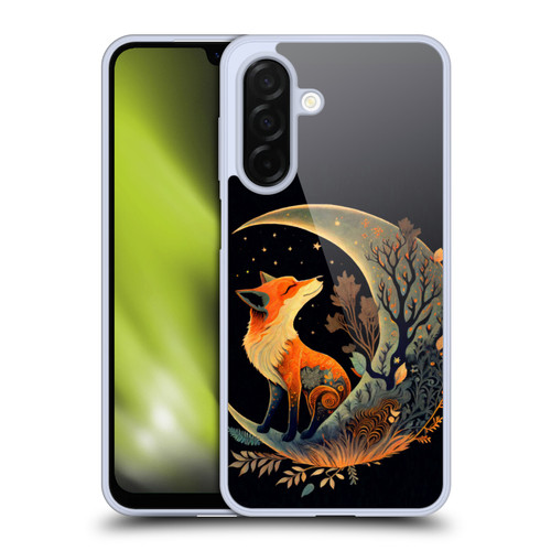 JK Stewart Art Fox On Crescent Moon Soft Gel Case for Samsung Galaxy A26 5G