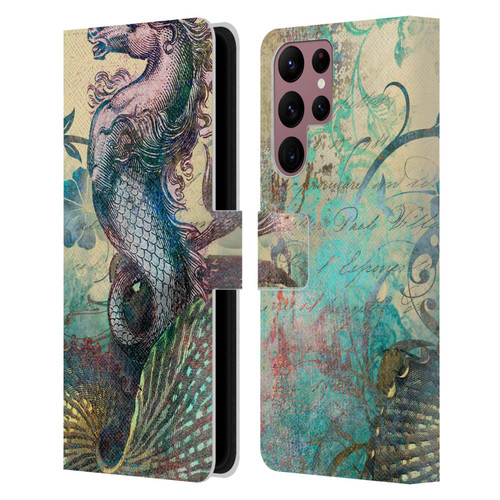 Aimee Stewart Fantasy The Seahorse Leather Book Wallet Case Cover For Samsung Galaxy S22 Ultra 5G